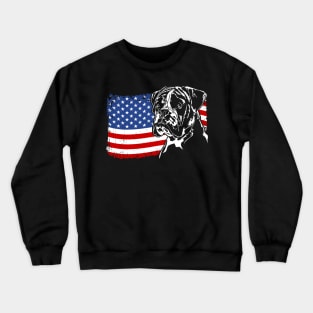 Proud Boxer Dog American Flag patriotic dog Crewneck Sweatshirt